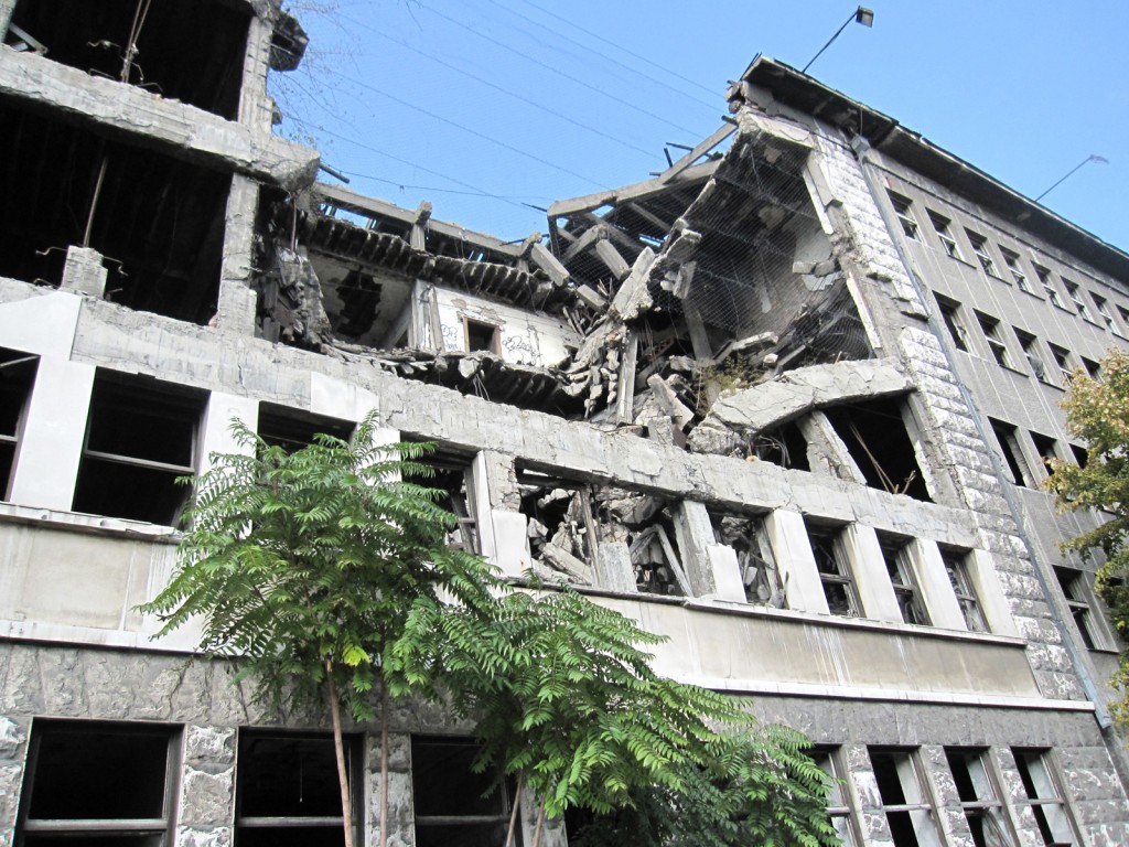 Bombed building in Belgrad Bombed building in Belgrad
